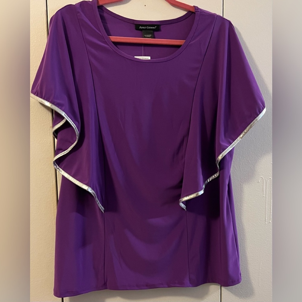 🆕 ASHLEY STEWART BUTTERFLY SLEEVE BLOUSE